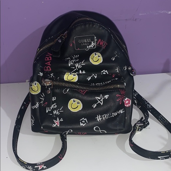guess small black backpack